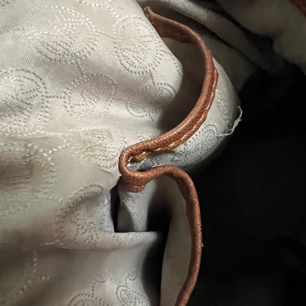 Michael Kors Brown Soft Distressed Leather Shoulder Bag Tote Silver Hardware